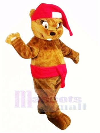 Süß Braun Weihnachten Biber Maskottchen Kostüme Tier