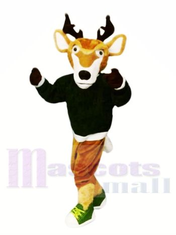 Sport Hirsch mit Schwarz Sweatshirt Maskottchen Kostüme Tier