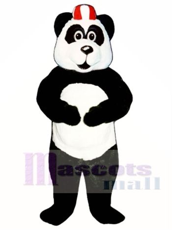 Peter Panda mit Hut Maskottchen Kostüm