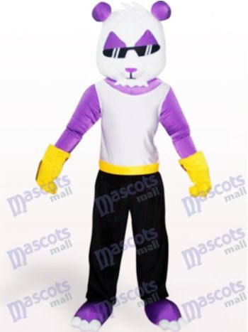 Lila Panda Tier Erwachsene Maskottchen Kostüm