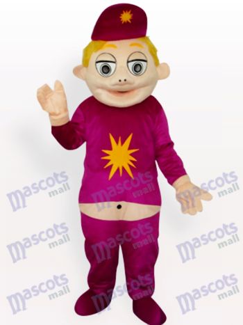 Lachender Junge Cartoon Adult Maskottchen Kostüm