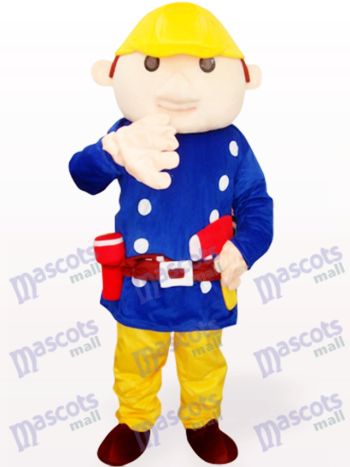 Blaues Baboo Ingenieur Maskottchen Kostüm