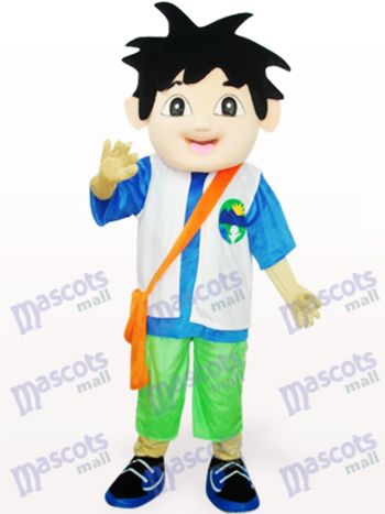 Blau und weiß Diego Delgado Maskottchen Kostüm für Erwachsene