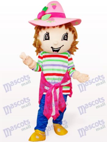 Schöne bunte Erdbeere Shortcake Girl Adult Maskottchen Kostüm