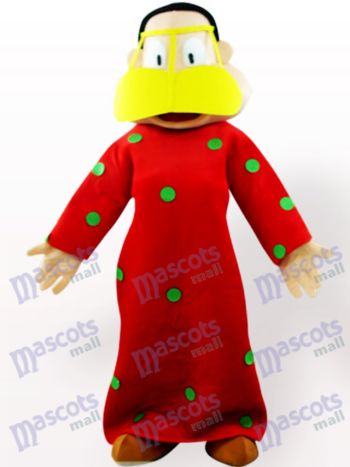 Fette Frau in roter Kleidung Cartoon Adult Maskottchen Kostüm