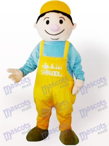 Miner Junge Cartoon Maskottchen Kostüm für Erwachsene