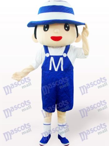 Blaue Haube Junge Cartoon Adult Maskottchen Kostüm