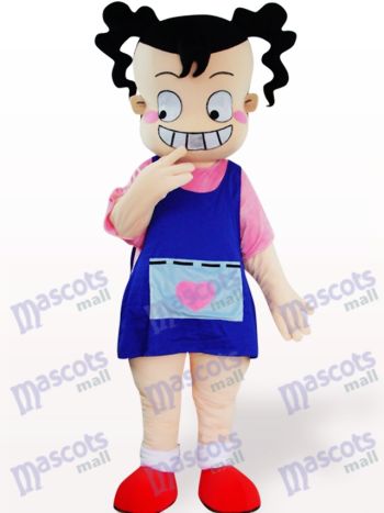 Hässliches Mädchen Cartoon Adult Maskottchen Kostüm