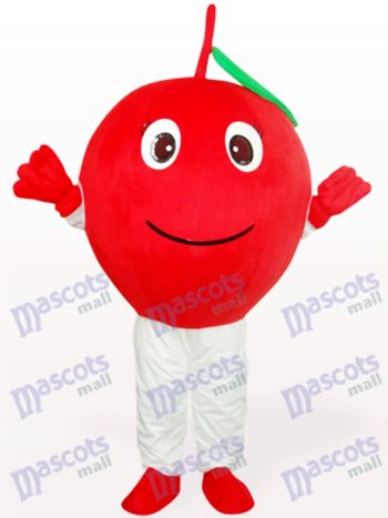 Roter Apfel mit Blatt Frucht Erwachsenen Maskottchen kostüm