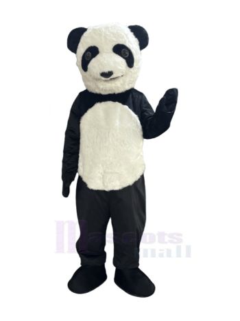 Lustiges Langhaar-Panda-Maskottchen-Kostüm