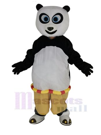 Kung Fu Panda mit Blau Augen Maskottchen Kostüm Erwachsene
