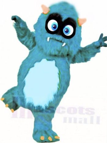 Flauschige Blau Monster Maskottchen Kostüm