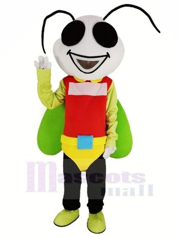 Weiß Kopf Glühwürmchen Maskottchen Kostüm Insekt