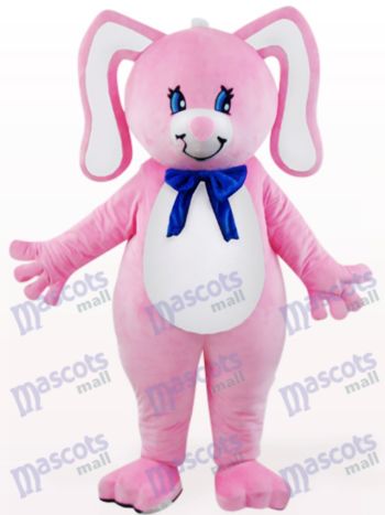 Ostern rosa Kaninchen mit floralen Ohren Tier Maskottchen Kostüm