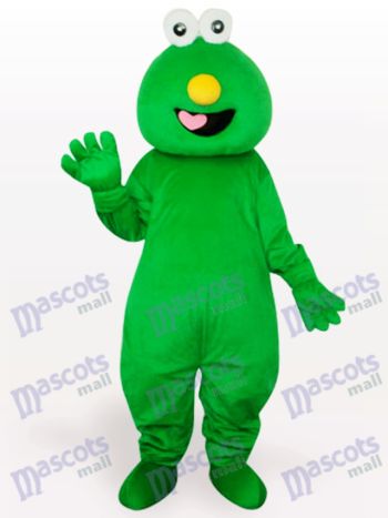 Kurzes Haar Grünes Monster Maskottchen Kostüm für Erwachsene
