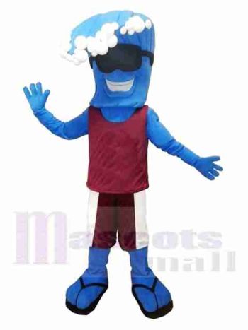 Blaue Welle Maskottchen Kostüm