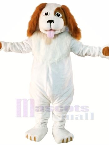 Weiß Magier Hund Maskottchen Kostüme Karikatur