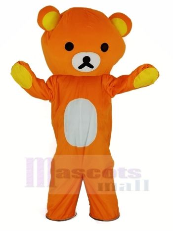 Orange japanisch Karikatur Rilakkuma Bär Maskottchen Kostüm