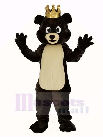 Dunkel Braun König Bär Maskottchen Kostüm Tier