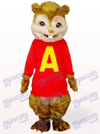 Eichhörnchen mit langen Haaren und kurzen Zähnen Tier Maskottchen Kostüm