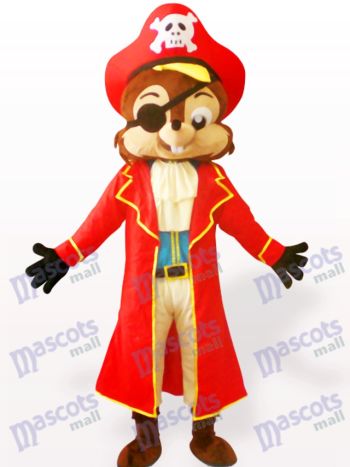 Pirat Eichhörnchen Tier Maskottchen Kostüm