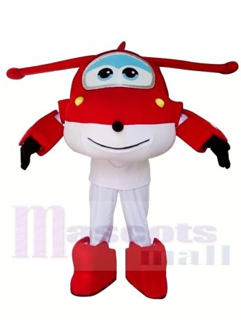 Super Wings Jett rot Maskottchen Kostüm