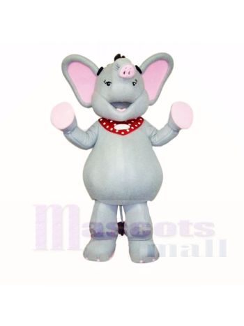 Grau und Rosa Elefant Maskottchen Kostüme Karikatur