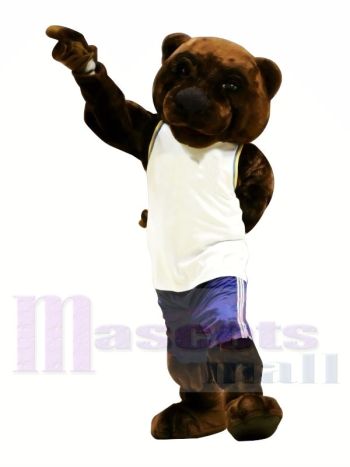Basketball Bär mit Weiß Weste Maskottchen Kostüme Tier