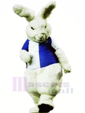 Heftig Weiß Hase Maskottchen Kostüme Karikatur