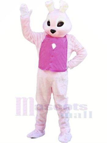 Hase mit Rosa Weste Maskottchen Kostüme Tier