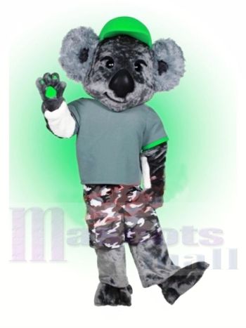 Koala mit Grün Hut Maskottchen Kostüme Tier