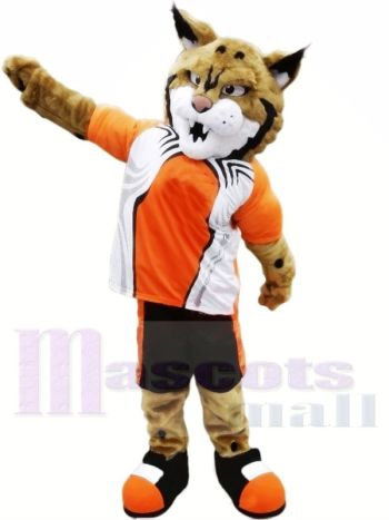 Bobcat mit Orange Passen Maskottchen Kostüme Tier