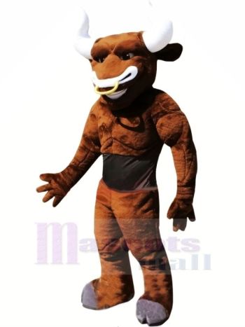 Leicht Braun Stier Maskottchen Kostüme Erwachsene
