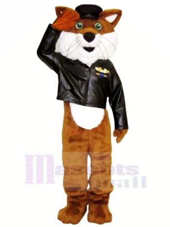 Pilot Fuchs im Jacke Maskottchen Kostüme Karikatur