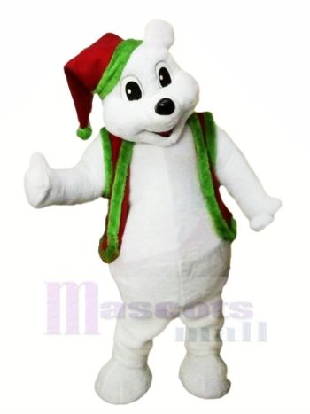 Weihnachten Bär mit rot Hut Maskottchen Kostüme Tier