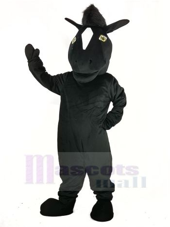 Schwarz Mustang Pferd Maskottchen Kostüm Tier