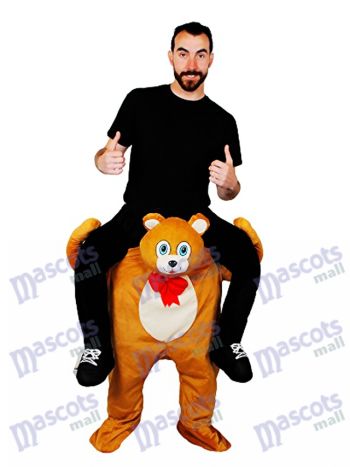 Huckepack Teddybär tragen mich Fahrt Braunbär Maskottchen Kostüm