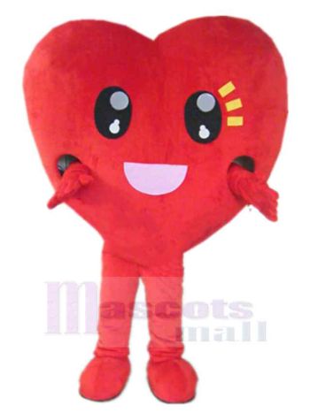 Herz maskottchen kostüm