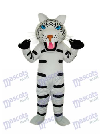 Schwarzweiss Tiger Maskottchen erwachsenes Kostüm Tier