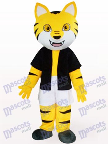 Orange Tiger im schwarzen Underwaist Tier Maskottchen Kostüm