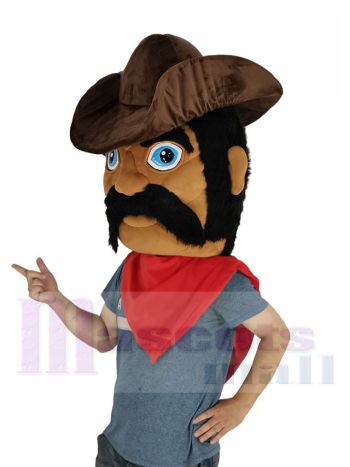Cowboy maskottchen kostüm