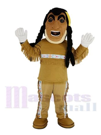 Komisch Gelb Gefieder indisch Maskottchen Kostüm