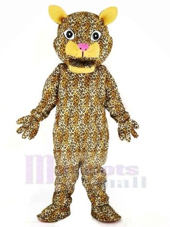 Springen Leopard Maskottchen Kostüm Karikatur