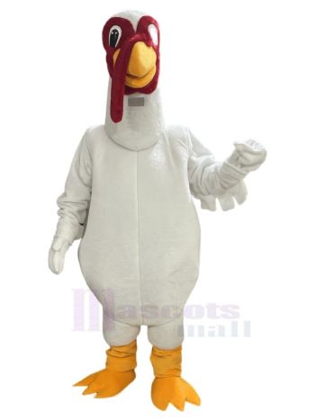 Weißer Fetter Truthahn Maskottchen Kostüm Tier