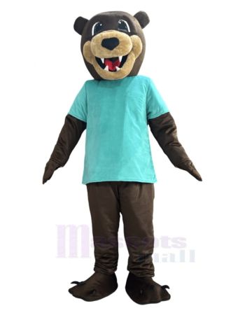 Scharfe Zähne Grizzly Bär Maskottchen Kostüm Tier