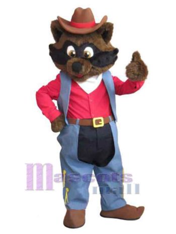Waschbär maskottchen kostüm