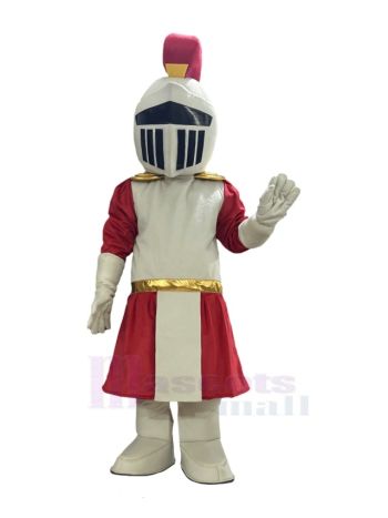 Weinrot und Gold Ritter Maskottchen Kostüm