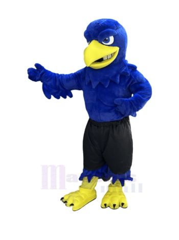 Blauer Starker Falke Vogel Maskottchen Kostüm