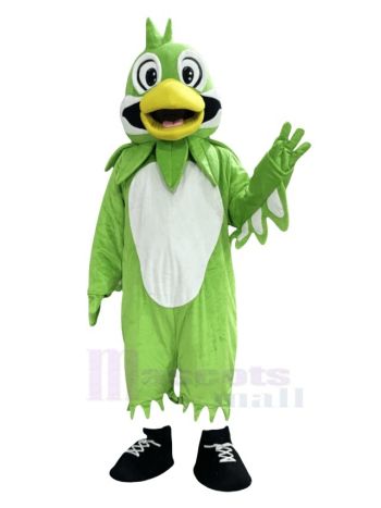 Fröhlicher Grüner Vogel Maskottchen Kostüm Tier