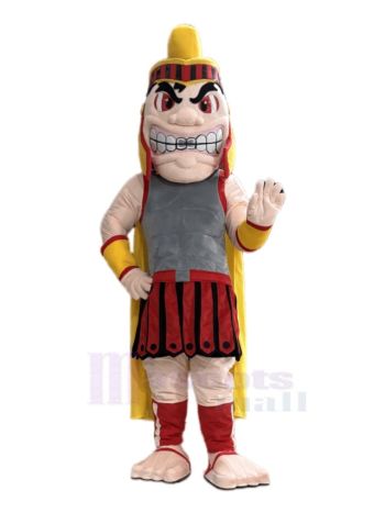 Lustig Rot Trojaner Spartaner Maskottchen Kostüm Menschen